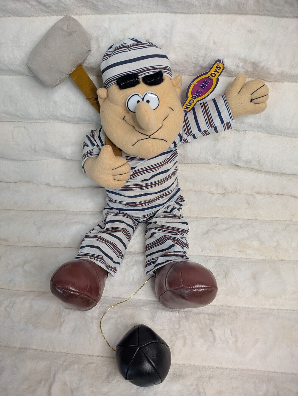 Vtg Kuddle Me Toys Prisoner Jailbird Plush NWT